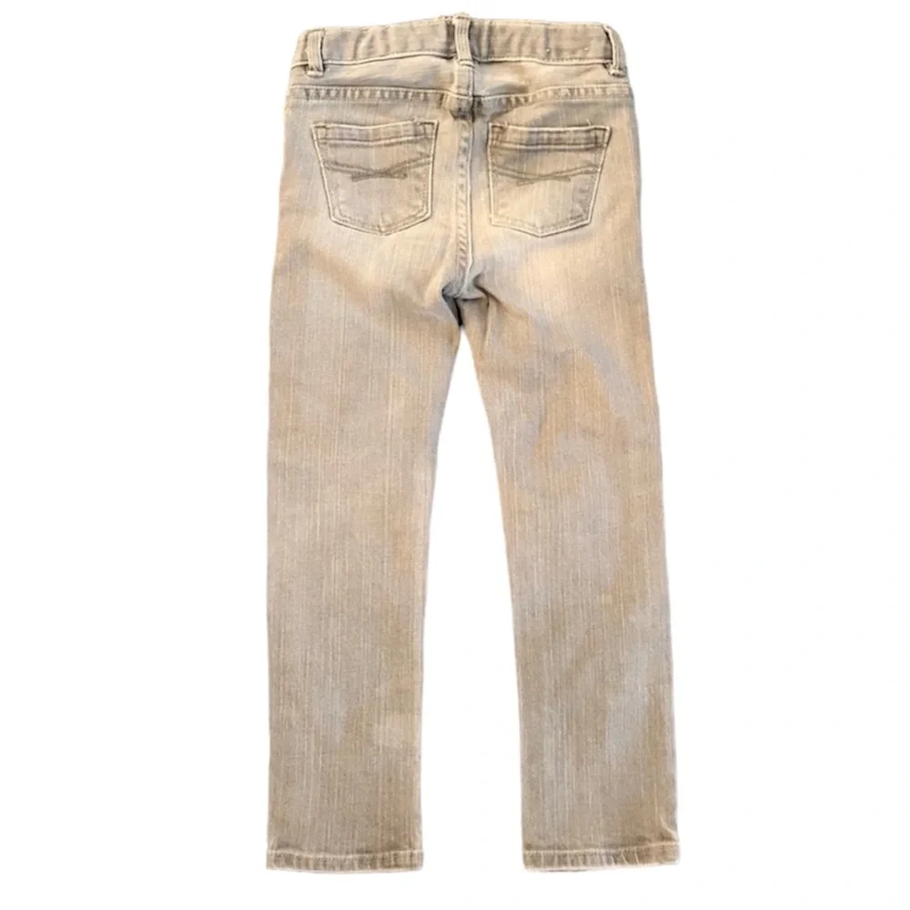 GAPKids Skinny Jeans Adjustable Waist Zipper  Snap Closure Gray Girls Size 5T